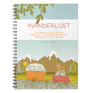 Wanderlusten reser journalen anteckningsbok