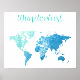 Wanderlustig Watercolor Poster