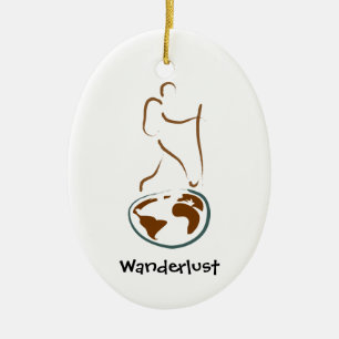 Wanderlustprydnad Julgransprydnad Keramik