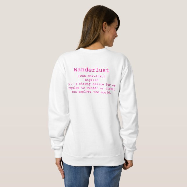 Wanderlustskjorta för kvinnor i Crewnacken T Shirt (Hel baksida)