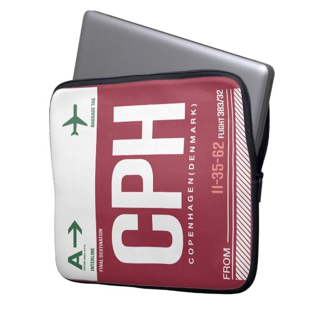 WanderTag - KöpenhamnsminimalistLaptop sleeve (Framsidan Vänster)