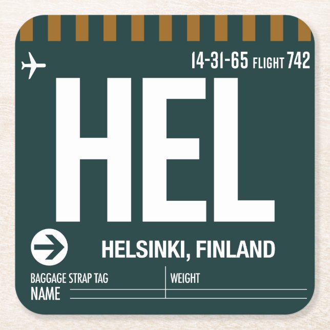 WanderTag Papper Underlägg Kvadrat (Framsidan)