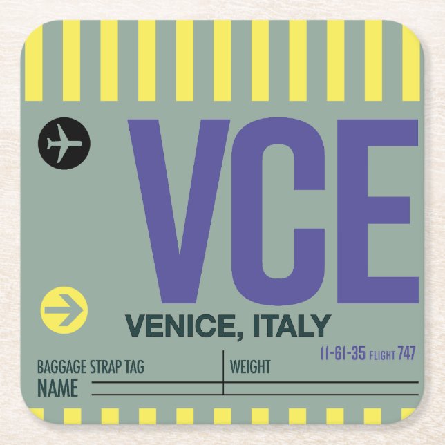 WanderTag Papper Underlägg Kvadrat (Framsidan)