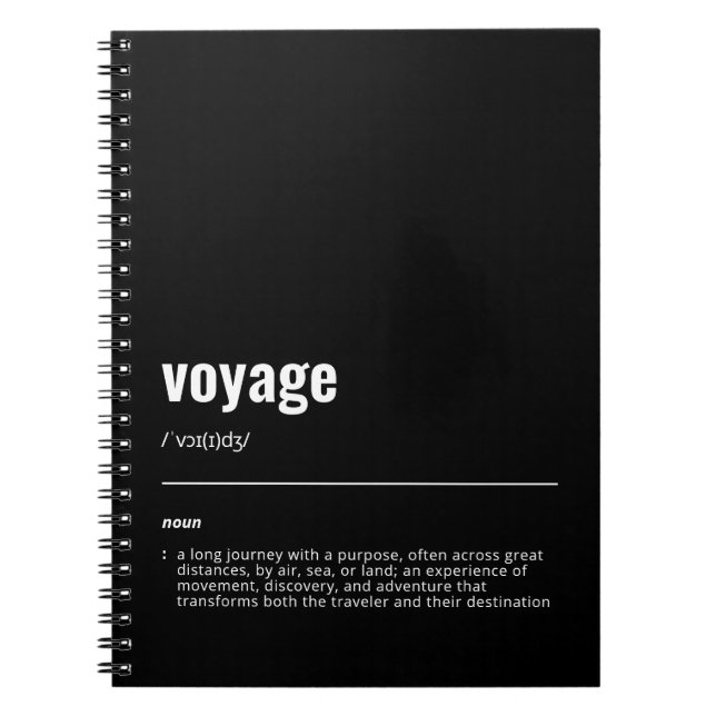 WanderTag - Voyage Black Notebook Anteckningsbok (Framsidan)