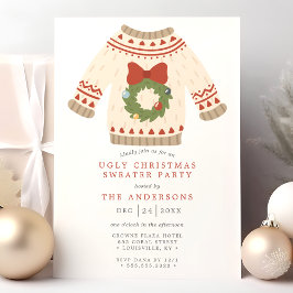 Wandethaly Ugly jul Sweater Party Inbjudningar