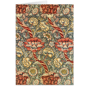 Wandle by William Morris, Vintage Textile Fine Art Hälsningskort
