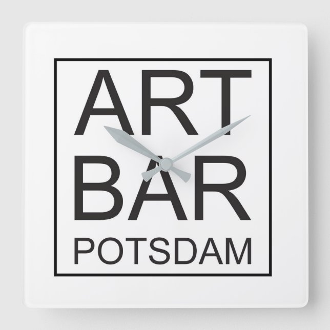 Wanduhr ARTBar by ART & Commerz Potsdam Fyrkantig Klocka (Framsida)