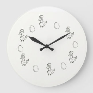 Wanduhr! Das Huhn oder das Ei! Die Küchenuhr! Stor Klocka