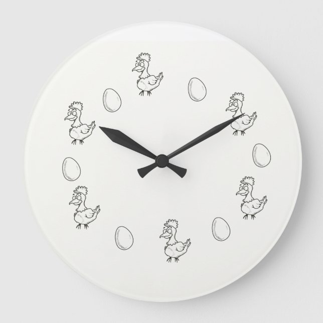 Wanduhr! Das Huhn oder das Ei! Die Küchenuhr! Stor Klocka (Framsida)