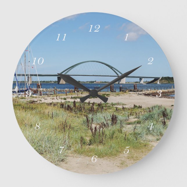 Wanduhr Fehmarnsundbrücke und Fehmarnsund Stor Klocka (Framsida)