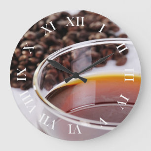 Wanduhr mit Kaffebohnen Motiv 1 Stor Klocka