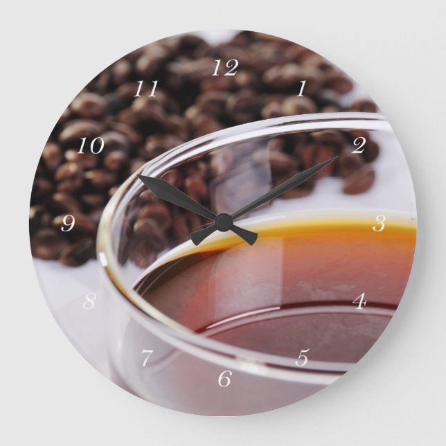 Wanduhr mit Kaffeebohnen Motiv 1 Stor Klocka (Framsida)