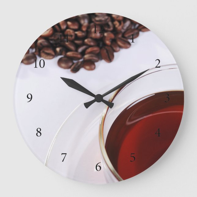 Wanduhr mit Kaffeebohnen Motiv 2 Stor Klocka (Framsida)