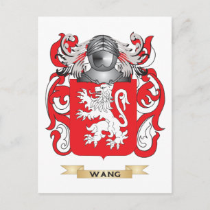 Wang Family Crest (Jackande av Arm) Vykort