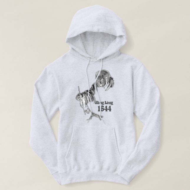 Wang Lang 1644 White Hoodie (Design framsida)