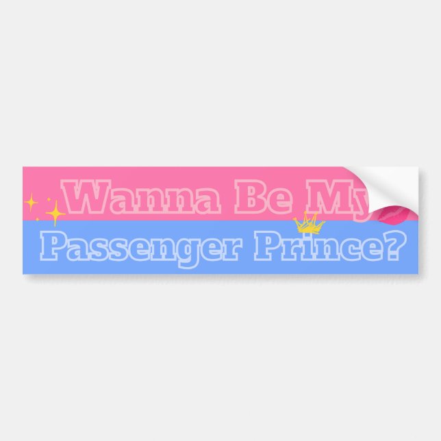 Wanna Be My Passenger Prince Bildekal (Framsidan)