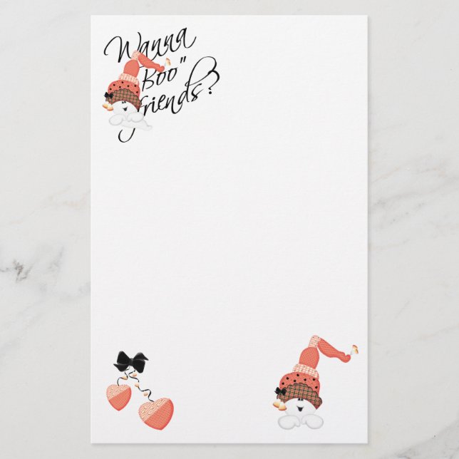 Wanna Boo Friends Brevpapper (Framsida)