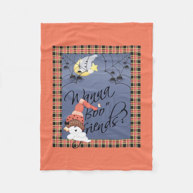 Wanna Boo Friends Halloween Fleecefilt (Framsidan)