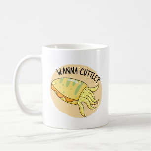 Wanna Cuttle Funny Cuttlefish Pun Kaffemugg