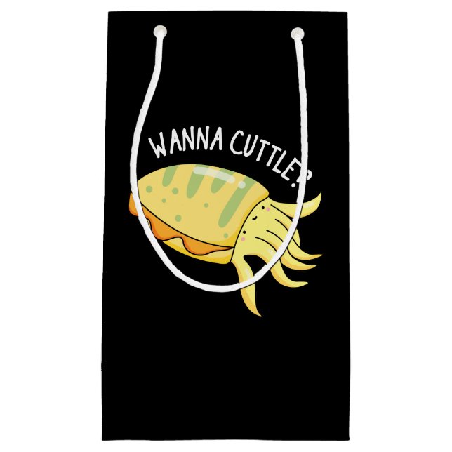 Wanna Cuttle Funny Cuttlefish Pun Mörk BG (Framsidan)
