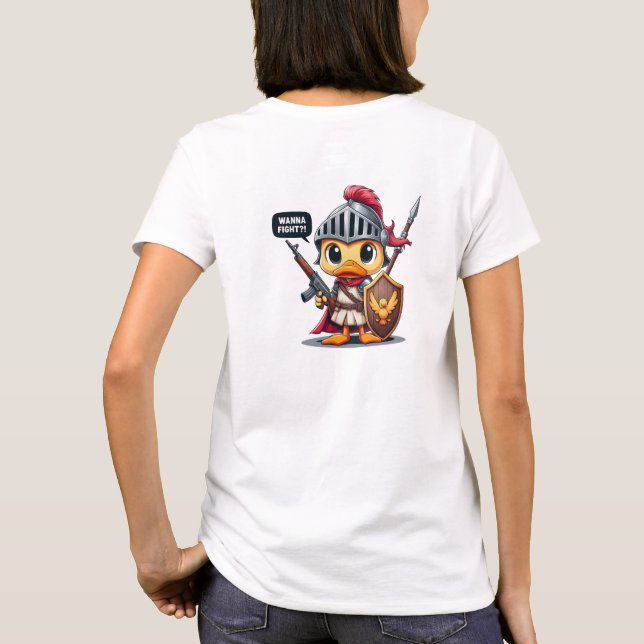 Wanna Fight anka-kriget T Shirt (Baksida)