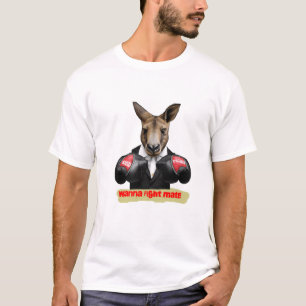 Wanna Fight Mate Kangaroo Boxing Tshirt T Shirt