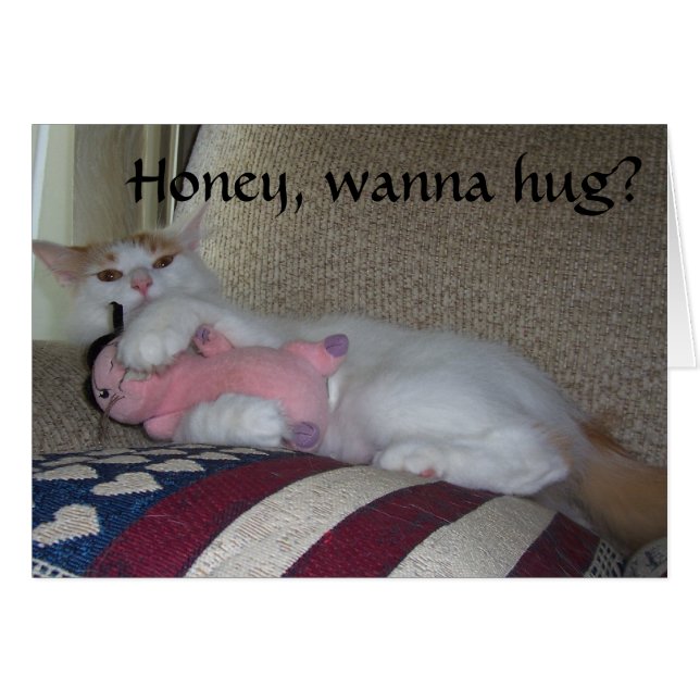 WANNA HUG? ELLER NÅGONTING ANNAT? HÄLSNINGSKORT (Framsidan Horizontal)