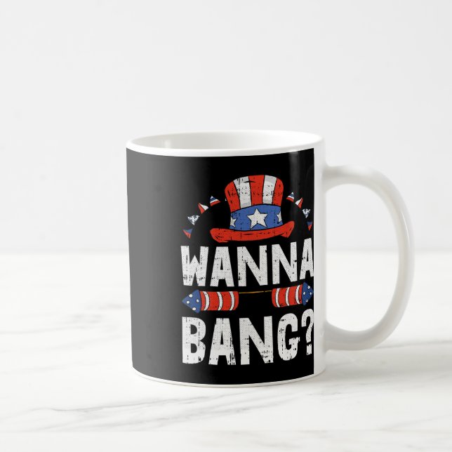 Wanna Ng 4:e juli: Fyrverkets patriotiska Ame Kaffemugg (Höger)