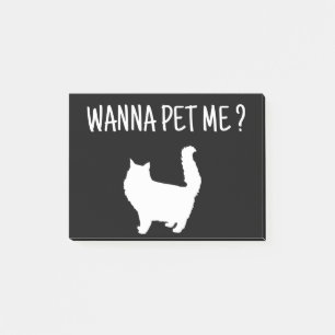 Wanna Pet Me Cat Post-it Block