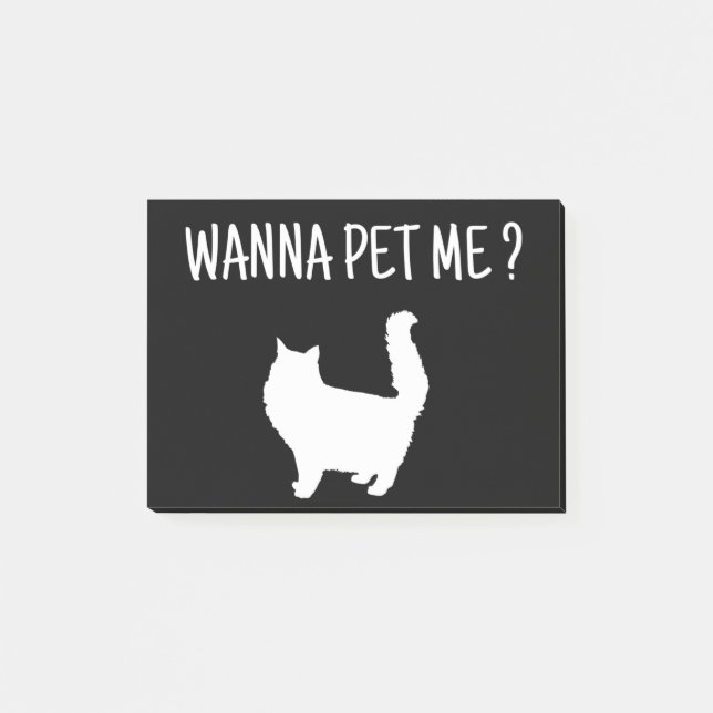 Wanna Pet Me Cat Post-it Block (Framsida)