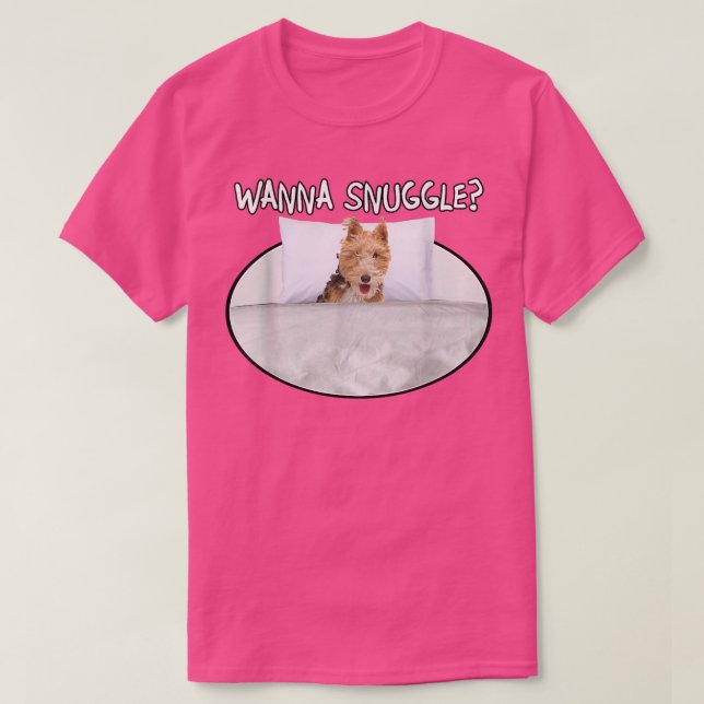 Wanna Snuggle Fo Terrier T Shirt (Design framsida)