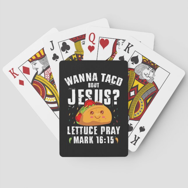 Wanna Taco Bout Jesus Cinco de Mayo Christian Casinokort (Baksidan)