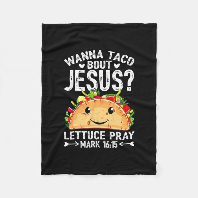 Wanna Taco Bout Jesus Cinco De Mayo Women Men Fleecefilt (Framsidan)