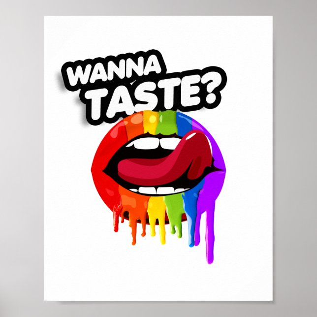 WANNA TASTE RAINBOW POSTER (Framsidan)