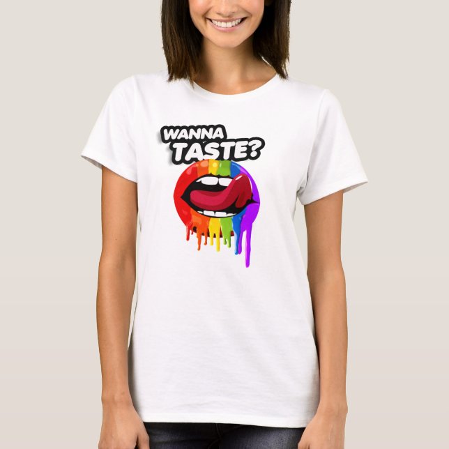 WANNA TASTE RAINBOW T SHIRT (Framsida)