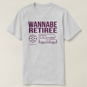 "Wannabepensionär" Pickleball skjorta Tee Shirt