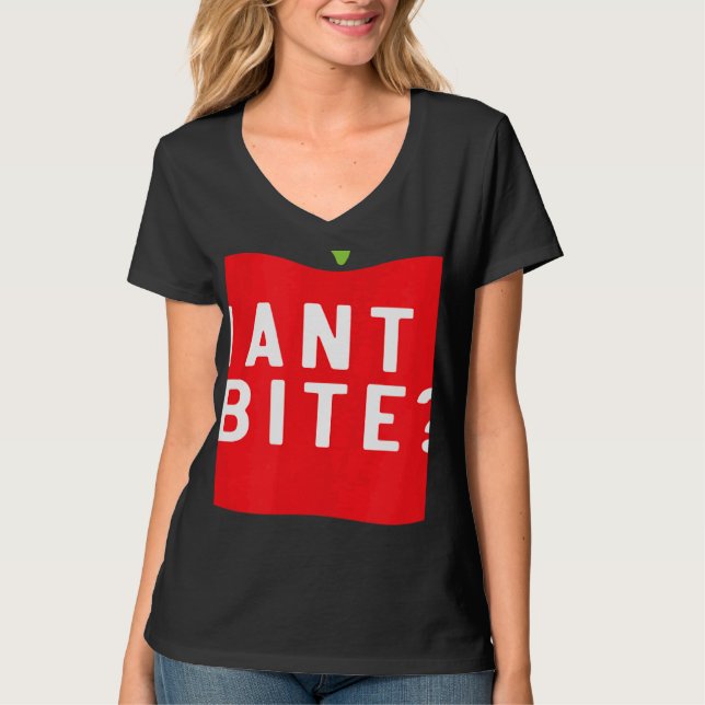 Want A Bite Apple Picking Squad Apple Fruit  Apple T Shirt (Framsida)