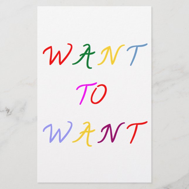want to want multicolore (Framsida)