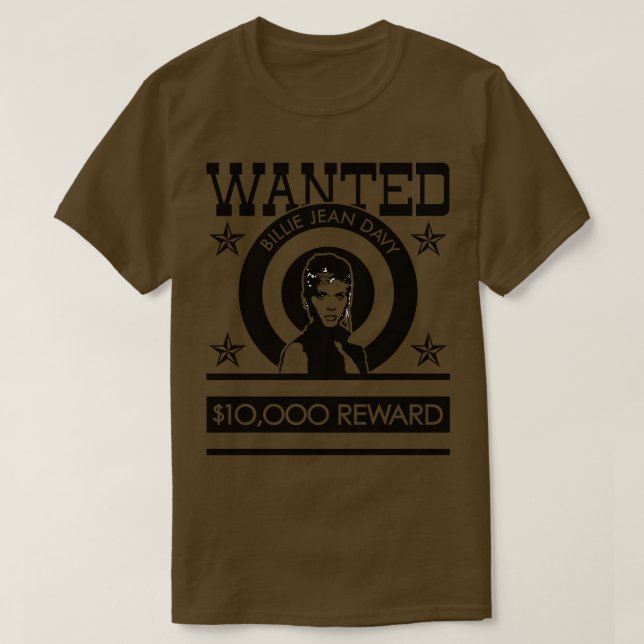 WANTED Billie Jean Davy T Shirt (Design framsida)