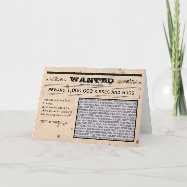 Wanted card frame kort (Framsida)