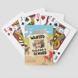 Wanted Cowboy med Photo and Namn, Little Boy Casinokort