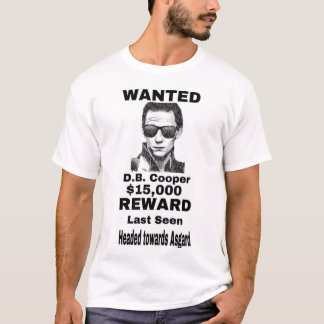 WANTED DB Cooper of Asgard T Shirt