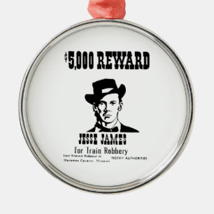 Wanted Jesse James Julgransprydnad Metall