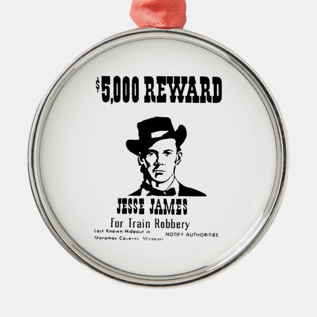 Wanted Jesse James Julgransprydnad Metall (Framsidan)