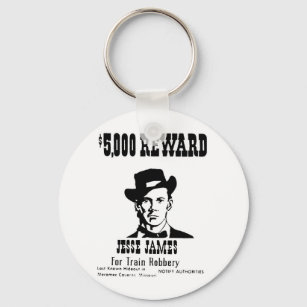 Wanted Jesse James Nyckelring