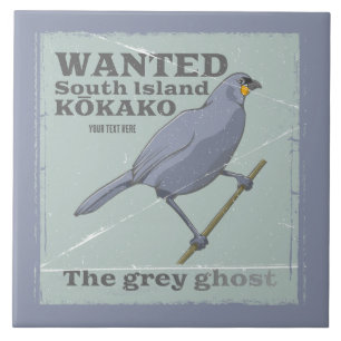 Wanted South Island Kokako Kakelplatta