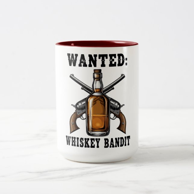 Wanted Whiskey Bandit Två-Tonad Mugg (Center)