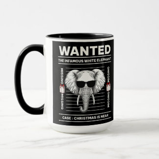 Wanted White Elephant Funny jul Mugg