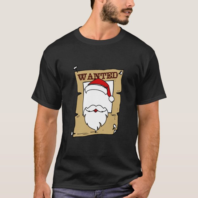 Wanted X-Mas Santa T Shirt (Framsida)