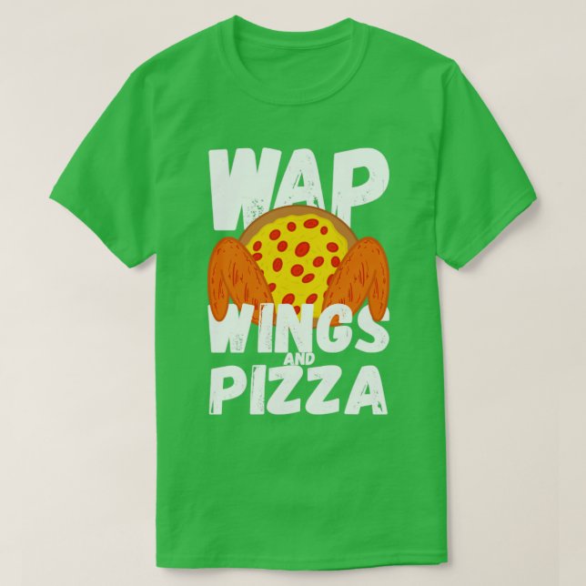 WAP Funny Food Chicken Vinge Vingar och Pizza WAP T Shirt (Design framsida)